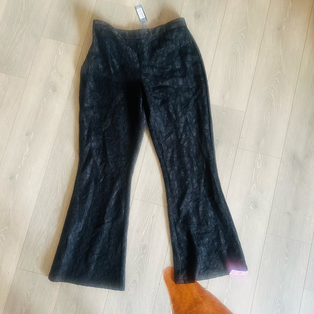 PrettyLittleThing Textured Black Pants